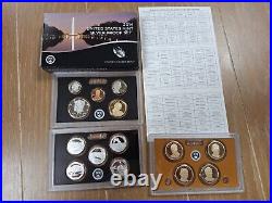 US Mint SILVER Proof Sets Lot of 16 Sets 1999, 2002 thr 2016, CoA's & boxes