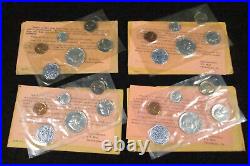 US Mint Silver PROOF SETS 1961 1962 1963 1964 in OGP + Mint Superintendent NoteD