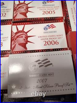 US Mint Silver Proof Set 1999 Thru 2009 with COAs incl. All 56 State Quarters