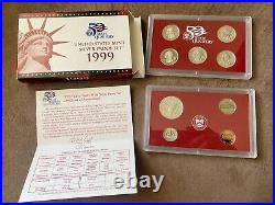 US Mint Silver Proof Sets 1999,2000,2001