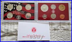US Mint Silver Proof Sets 2000 2003 2004 COA Lot Of 3