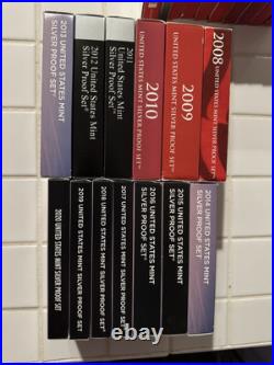 US Mint Silver Proof Sets 2008 2020
