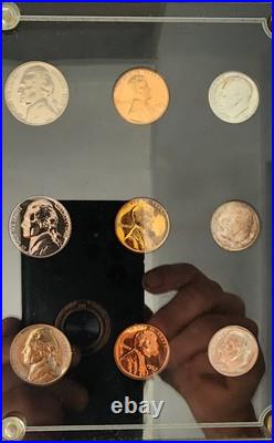 US Proof Sets (x3). 1960, 1961, 1962 in Clear Plastic Holder. Toned
