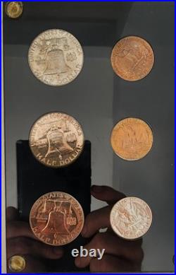 US Proof Sets (x3). 1960, 1961, 1962 in Clear Plastic Holder. Toned