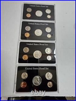 US Silver Proof Sets 1953 1954 1955 1956 Cool Toning Uncirculated Free Shipping