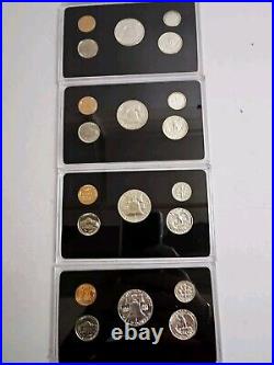 US Silver Proof Sets 1953 1954 1955 1956 Cool Toning Uncirculated Free Shipping