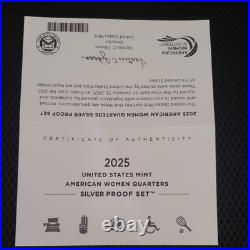 USA 2025S American Women Silver Proof Set Cameo Quality & Final Series Year USA 2025S American Women Silver Proof Set Cameo Quality & Final Series Year
