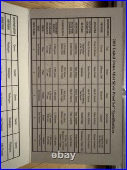United States Mint 2011 Silver Proof Set with Certificate & Original Packaging