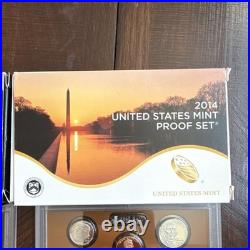 United States Mint 2014 Silver Proof Set & Proof Set with COA