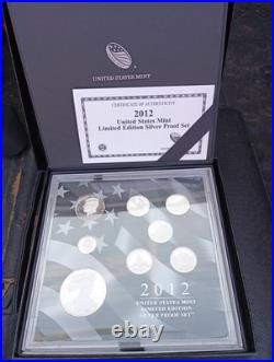 United States Mint Limited Edition Silver Proof Set 2012
