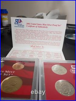 United States Mint Silver Proof Set Excellent Condition Never Opened