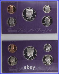 United States Proof Sets 1971-1992 LOT OF 22 UNC OGP COA Eisenhower, SBA United States Proof Sets 1971-1992 LOT OF 22 UNC OGP COA Eisenhower, SBA