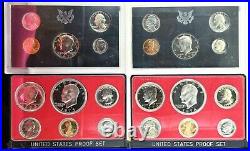 United States Proof Sets 1971-1993 LOT OF 23 UNC OGP COA VF+ Eisenhower, SBA