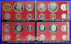 United States Proof Sets 1971-1993 LOT OF 23 UNC OGP COA VF+ Eisenhower, SBA