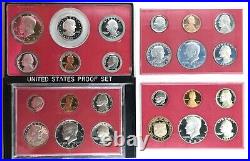 United States Proof Sets 1971-1993 LOT OF 23 UNC OGP COA VF+ Eisenhower, SBA