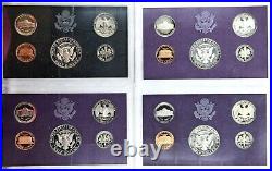 United States Proof Sets 1971-1993 LOT OF 23 UNC OGP COA VF+ Eisenhower, SBA