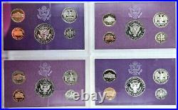 United States Proof Sets 1971-1993 LOT OF 23 UNC OGP COA VF+ Eisenhower, SBA