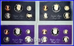 United States Proof Sets Lot Of 35 1982-1985, 1987, 1990, 1992 OGP 5 sets per yr