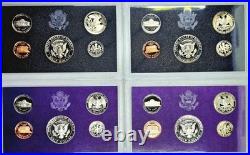United States Proof Sets Lot Of 35 1982-1985, 1987, 1990, 1992 OGP 5 sets per yr