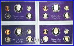 United States Proof Sets Lot Of 35 1982-1985, 1987, 1990, 1992 OGP 5 sets per yr