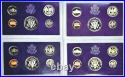 United States Proof Sets Lot Of 35 1982-1985, 1987, 1990, 1992 OGP 5 sets per yr