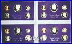 United States Proof Sets Lot Of 35 1982-1985, 1987, 1990, 1992 OGP 5 sets per yr