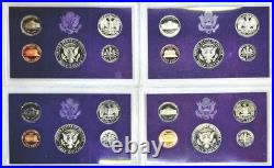 United States Proof Sets Lot Of 35 1982-1985, 1987, 1990, 1992 OGP 5 sets per yr