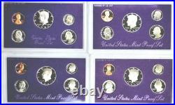 United States Proof Sets Lot Of 35 1982-1985, 1987, 1990, 1992 OGP 5 sets per yr