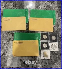 United States Silver Proof Sets 1957, 1962, 1964 Plus 3 Silver quaters & 2 Halfs
