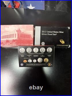 Us Mint 2009, 2012 & 2026 Silver Proof Mint Sets In Original Us Government