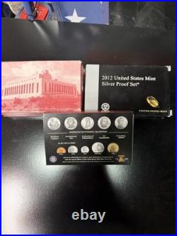Us Mint 2009, 2012 & 2026 Silver Proof Mint Sets In Original Us Government