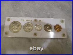 Us Mint Proof Set 1960+1963+1964-5 Coin 90% Silver Half Dollars/dimes-white Case