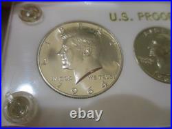 Us Mint Proof Set 1960+1963+1964-5 Coin 90% Silver Half Dollars/dimes-white Case