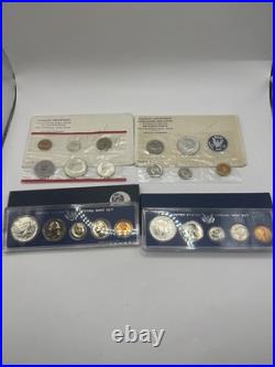 VTG Uncirculated US Mint Silver Proof Sets 1964, 65, 66, and 67 LOT OF 4