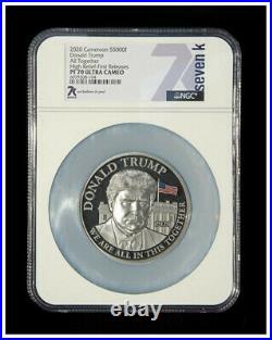 Very Rare and Valuable Set Donald Trump. 999 Silver Three Coins. 1, 2 & 5 Oz