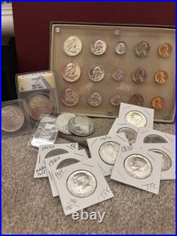 Vintage U. S. Silver Coin Lot 3 Proof Sets, 78-S DMPL, 3oz. 999 Silver, Halves