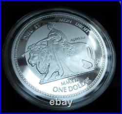 Virgin Isl. Queen Victoria Una and the Lion Reverse Frosted 1oz Silver COIN 2019