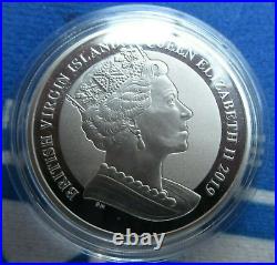 Virgin Isl. Queen Victoria Una and the Lion Reverse Frosted 1oz Silver COIN 2019
