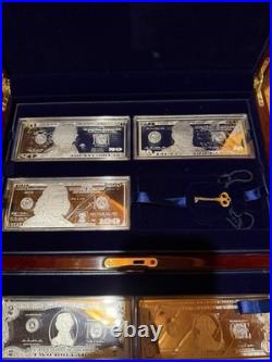 Washington Mint Silver Proof Bill Set 1oz Each With COA & Box from $1 to $00 7oz