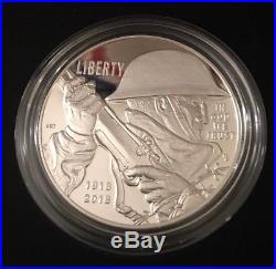 World War I Centennial 2018 Silver Dollar and Navy Medal Set In Hand