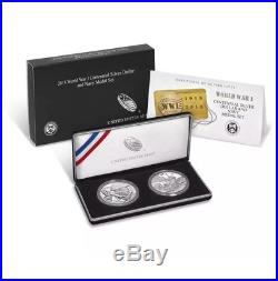World War I Centennial 2018 Silver Dollar and Navy Medal Set Lot 1